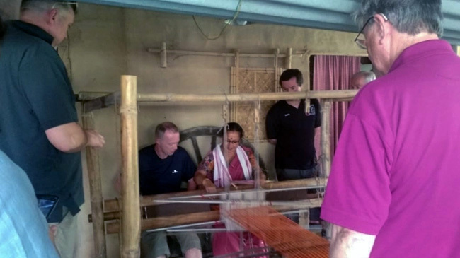 rupjyoti saikia gogoi at her loom in bocha gaon village in assam