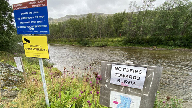 russia norway border peeing ban