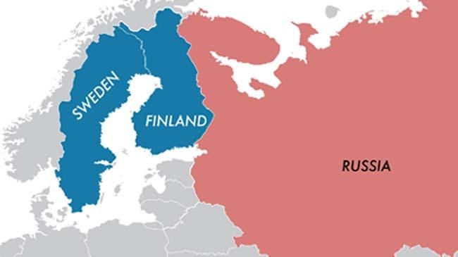 russia sweden and finland map