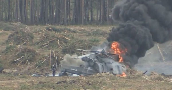 russian helicopter crushed in syria