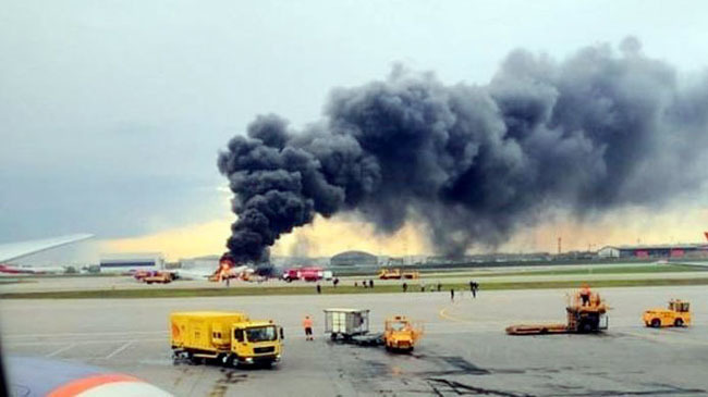 russian plane fire 1