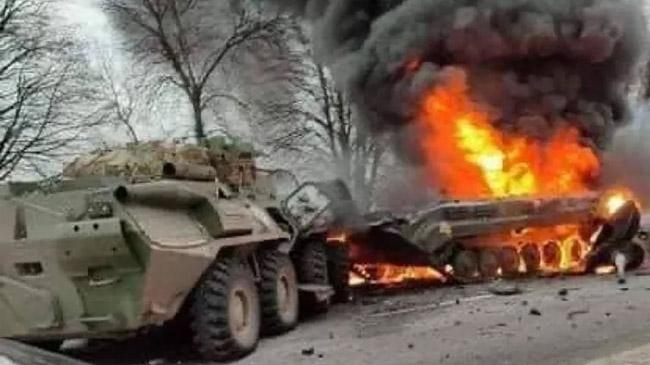 russian tank destroyed ukraine forces