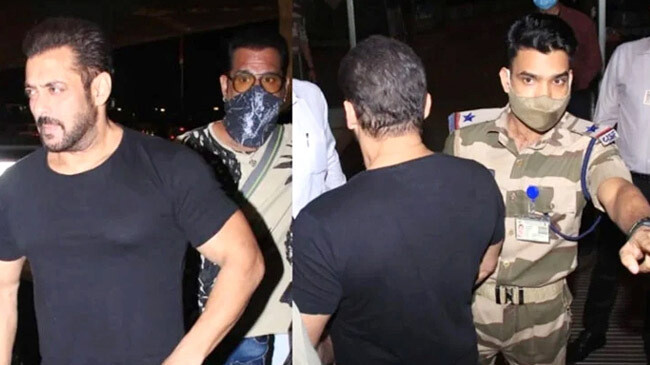 salman khan mumbai airport inner