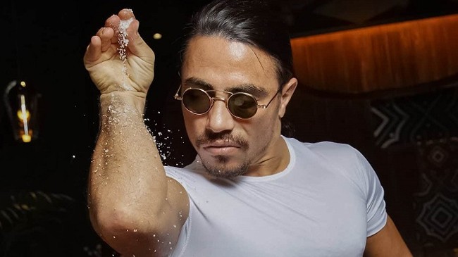 salt bae style