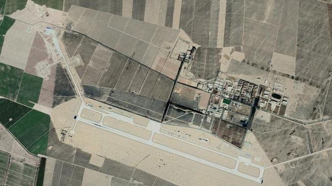satellite image of malan airfield in xinjiang china 1