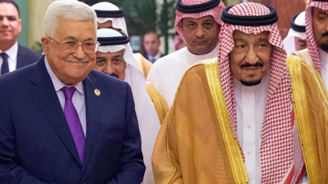 saudi king and mahmud abbas