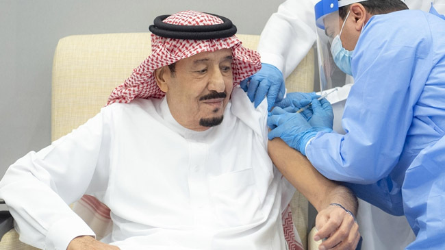 saudi king took vac