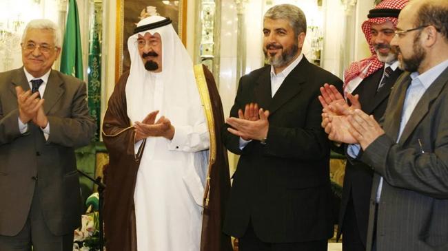 saudi king with hamas leaders