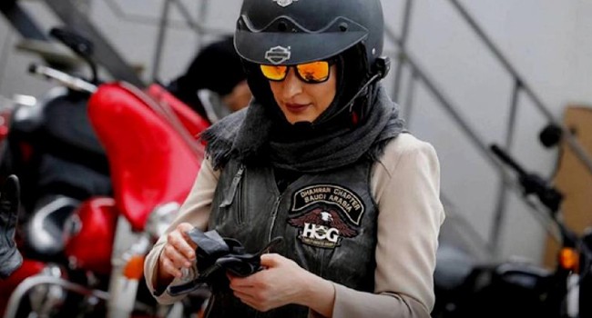 saudi women will ride a motorcycle