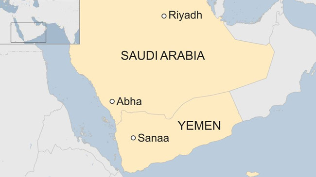 saudi yemen map