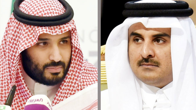 saudia crown prince and qatar amir