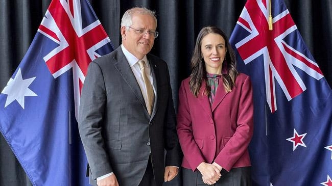 scott morrison and jacinda ardern