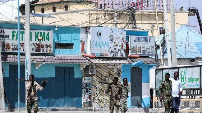 security forces patrol near the hayat hotel