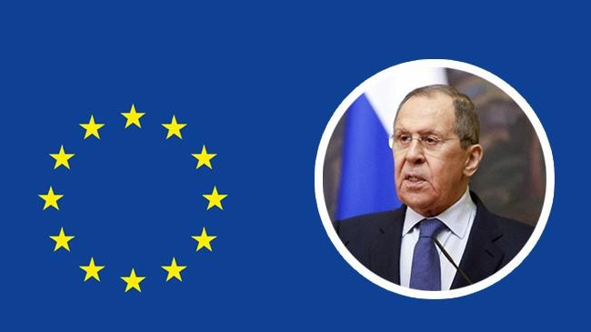 sergey lavrov and eu flag