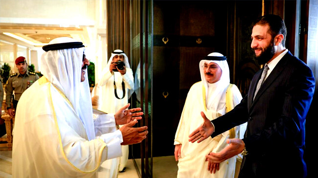 sheikh mishal al ahmad al jaber al sabah and ahmad al sharaa
