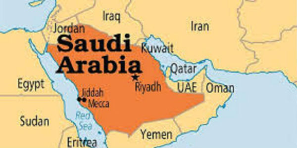 soudi arab map