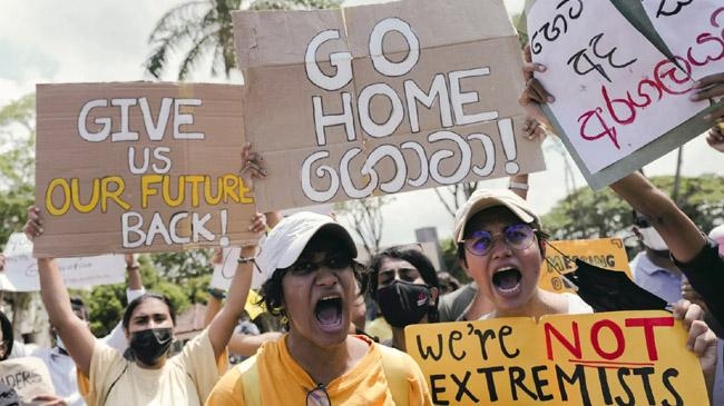 sri lanka ant governent protest