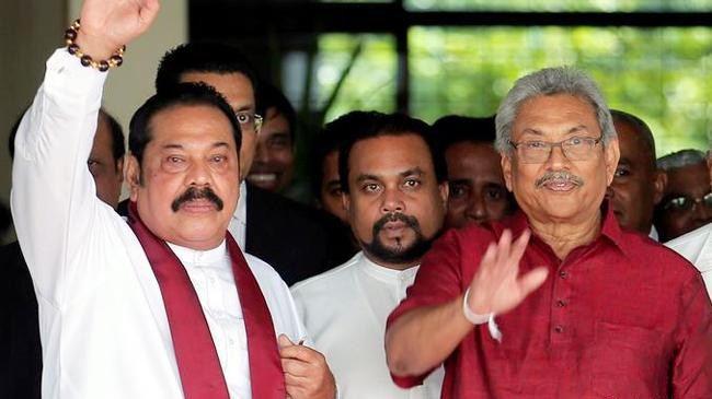 sri lanka prime minister mahinda rajapaksa and president gotabaya rajapaksa