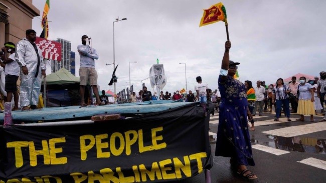 sri lankans protesters