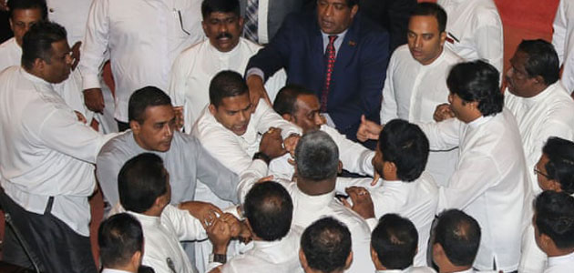 srilanka parlament clash pic