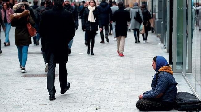 street beggar in europe