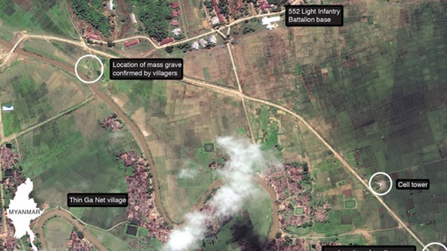 sttelite image rohingya villages