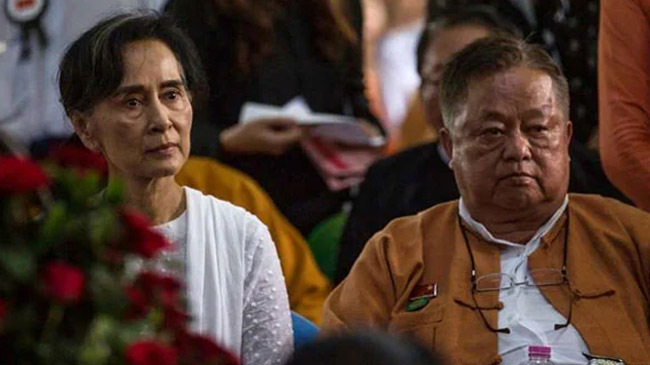 suu kyi and win heten