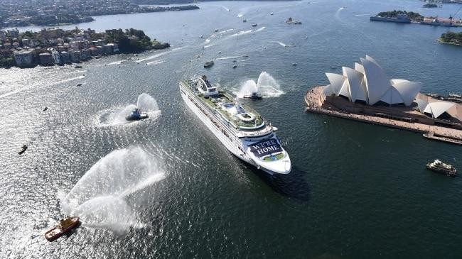 sydney harbour welcomes its first cruise ship marking a major step