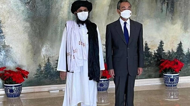 taliban spokesman and chinese foreign minister