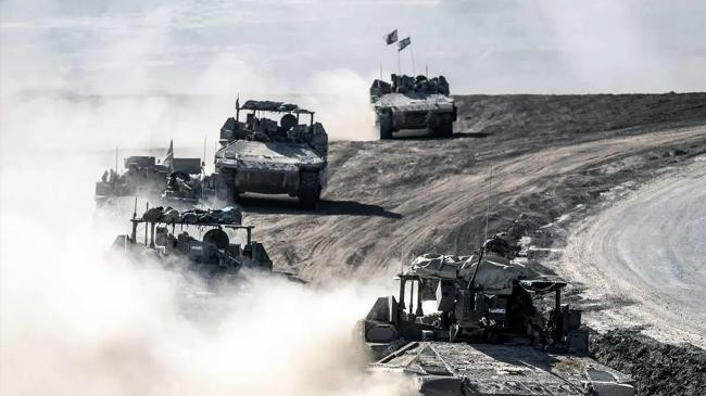 tanks armored vehicles and military machinery belonging to the israeli army