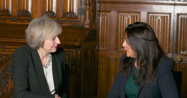 theresa may and Nusrat ghan