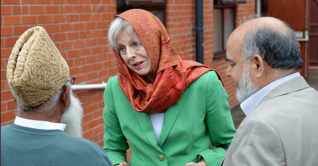 theresa may wear hijab