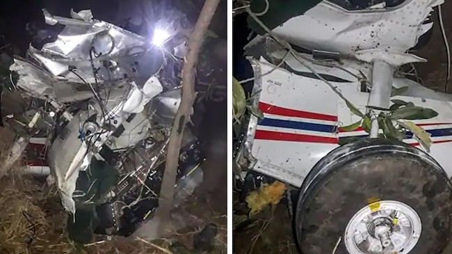 training aircraft broke