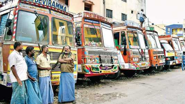 truck driver with lungi
