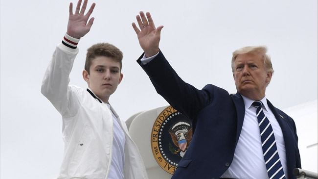 trump and his son barron