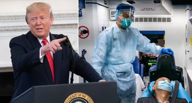 trump corona wont panic in heat of april02