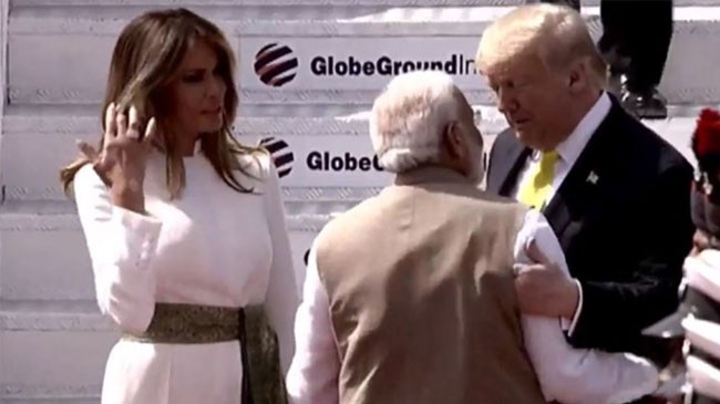 trump modi in india
