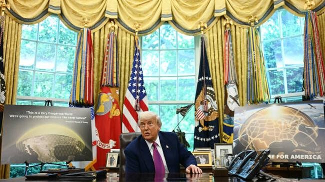 trump speaks about the golden dome missile defense shield
