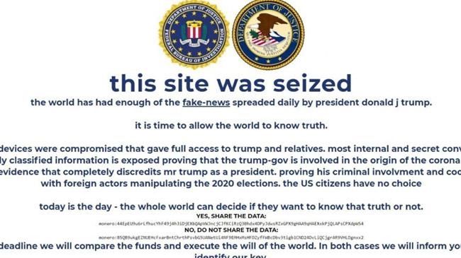 trumps website hacked 1