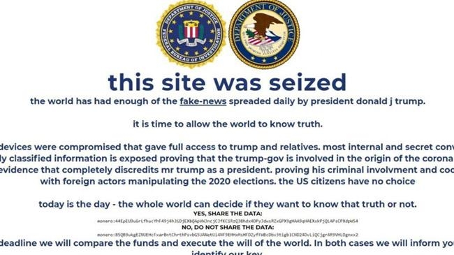 trumps website hacked 1