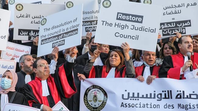 tunisian judges protest