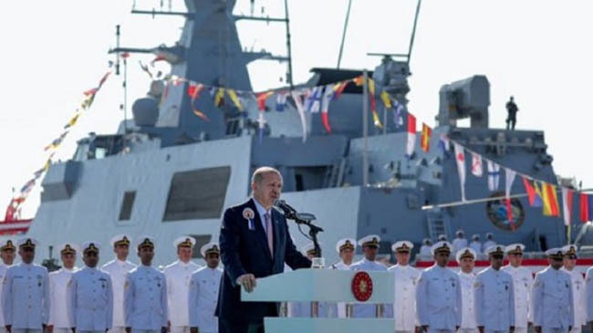 turkey president warship