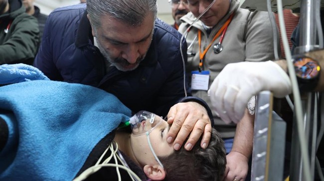 turkish health minister fahrettin koca visits osman halebiye