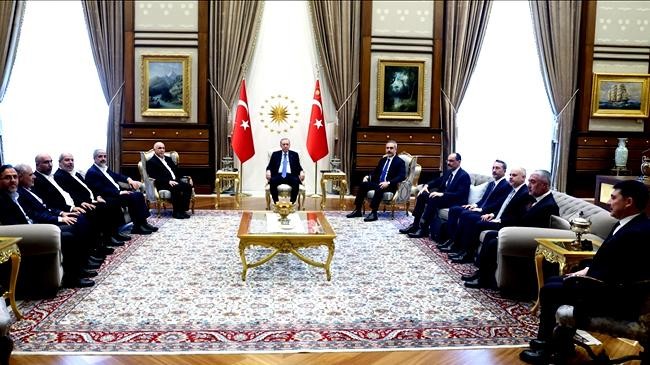 turkish president hosts hamas delegation in ankara