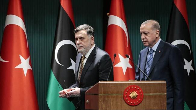 turkish president recep tayyip erdogan and libyan prime minister fayez al sarraj