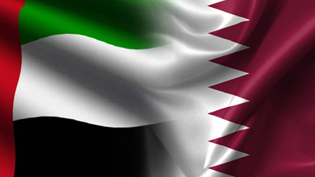 uae qatar flag
