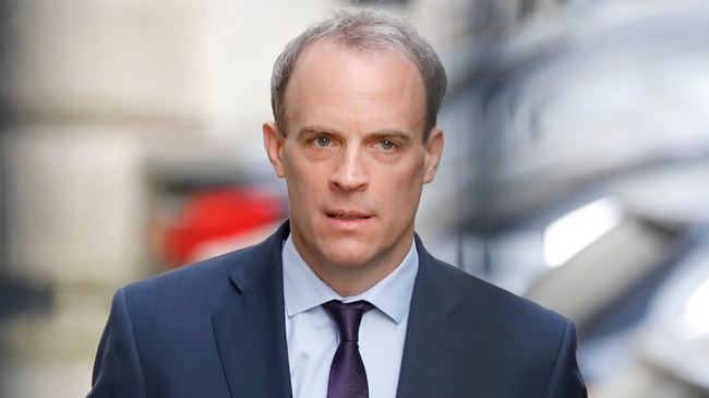 uk foreign secretary dominic raab