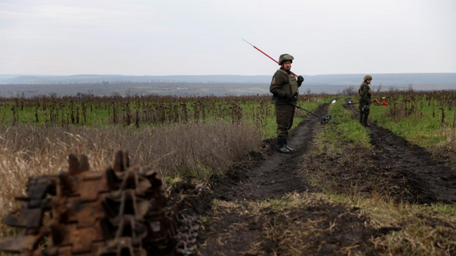 ukraine contaminated with mines