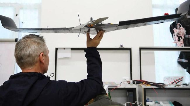 ukrainian activist examines drones