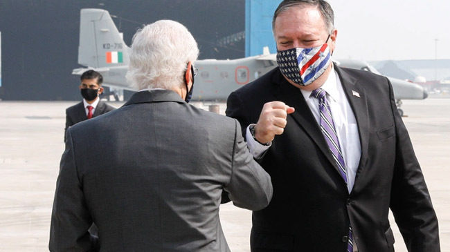 us fm pompeo in india